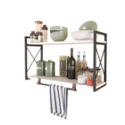 Prateleira Suspensa Parede Industrial Porta Toalha - Branco