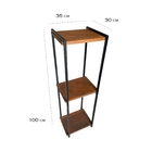 Prateleira Suspensa Tripla Multiuso Ferro Madeira Parede Desi