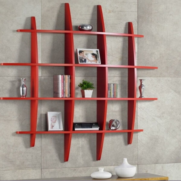 Prateleira Taylor Acabamento Laca Vermelho - 18029 Sun House