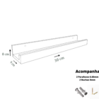 Prateleira Tempero Simples 30 Cm Branco Em Mdf