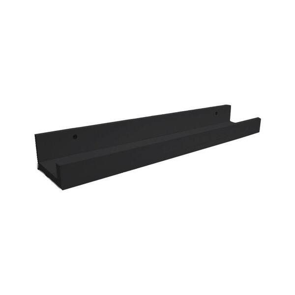 Prateleira Tempero Simples 65 Cm Preto Em Mdf