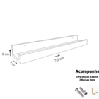 Prateleira Tempero Simples 70 Cm Branco Em Mdf