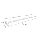 Prateleira Tempero Simples 70 Cm Preto Em Mdf