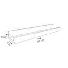 Prateleira Tempero Simples 80 Cm Preto Em Mdf