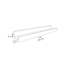 Prateleira Tempero Simples 80 Cm Preto Em Mdf