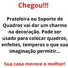 Prateleira Tipo Canaleta Suporte Para Quadros Pinus 70 Cm