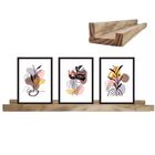 Prateleira Tipo Canaleta Suporte Para Quadros Pinus 70 Cm