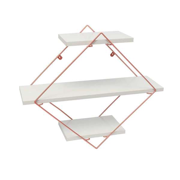 Prateleira Tirion Cobre E Branca 54 Cm