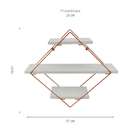 Prateleira Tirion Cobre E Branca 54 Cm