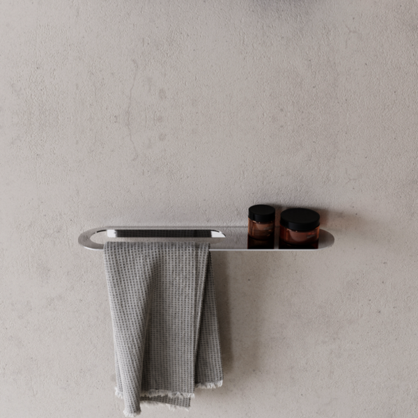 Prateleira Tripla Aço Inox Alto Brilho Agata