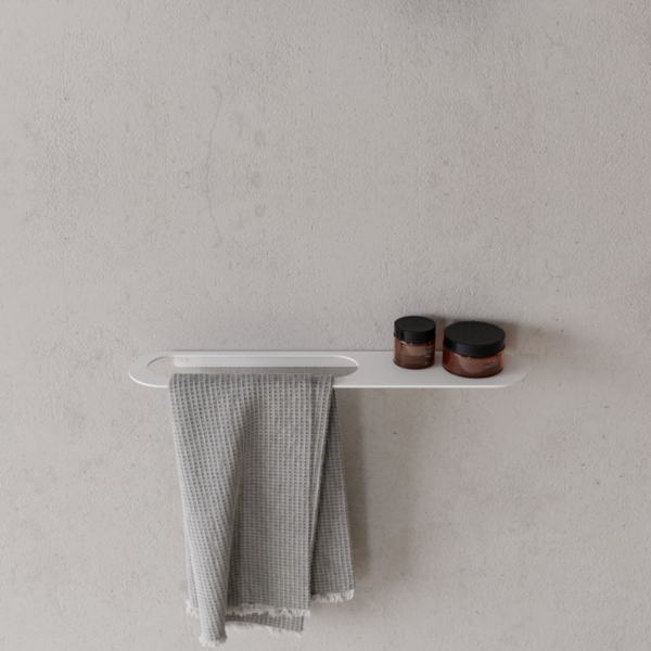 Prateleira Tripla Aço Inox Branco Fosco Agata