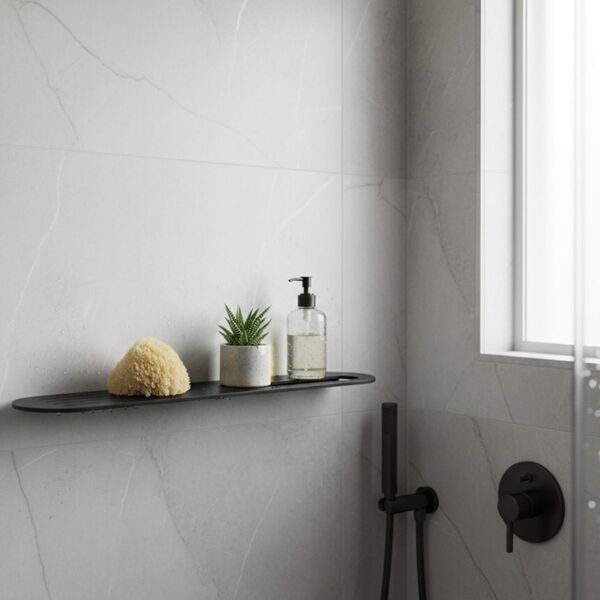 Prateleira Tripla Aço Inox Preto Fosco Agata