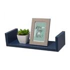 Prateleira U 100 X 10cm Azul Suporte Invisível