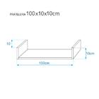 Prateleira U 100 X 10cm Azul Suporte Invisível