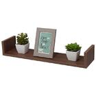 Prateleira U 100 X 25cm Nogal Suporte Invisível