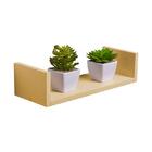 Prateleira U 40 X 15cm Bege Claro Suporte Invisível