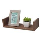 Prateleira U 50 X 15cm Nogal Suporte Invisível