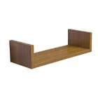 Prateleira U 50 X 20cm Freijó Suporte Invisível