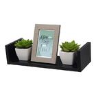 Prateleira U 50 X 20cm Preta Suporte Invisível