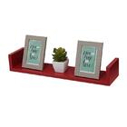 Prateleira U 60 X 15cm Vermelha Suporte Invisível