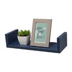 Prateleira U 60 X 20cm Azul Suporte Invisível