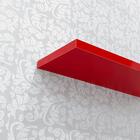 Prateleira U 60 X 20cm Vermelha Suporte Invisível