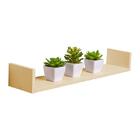 Prateleira U 70 X 15cm Bege Claro Suporte Invisível