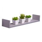 Prateleira U 70 X 20cm Cinza Claro Suporte Invisível