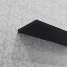 Prateleira U 80 X 15cm Preto Suporte Invisivel