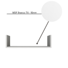 Prateleira U Nicho Decorativa Multiuso 100% Mdf Plancasa Bran