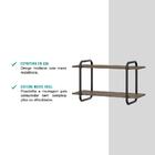 Prateleira Varanda Gourmet Nicho Madeirada E Tubos Preto Fosc