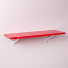 Prateleira Vermelha 40x20 Com Suporte Mão Francesa