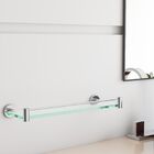 Prateleira Vidro Com Proteção Porta Shampoo Suporte Metal Alt