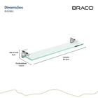 Prateleira Vidro Essence Cromada