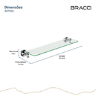 Prateleira Vidro St. Claire Cromado