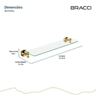 Prateleira Vidro St. Claire Dourado