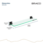 Prateleira Vidro Vercci Preto