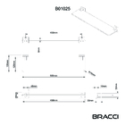 Prateleira Vidro Vercci Rose Escovado