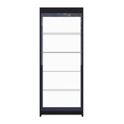 Prateleira Vidro Vitrine Preto 185x64x32cm - Deep