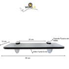 Prateleiras De Vidro Fumê 30x10 Com Suporte Tucano