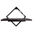 Prateleiras Quadros Nicho De Ferro Industrial Com Pinus