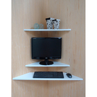 Prateleiras Suporte De Canto Para Monitor E Teclado Branco