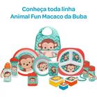 Pratinho De Bebê Animal Fun Buba Colorido 21cm Estampa Macaqu