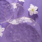 Prato Avulso 26cm Cristal Martelado Borda Dourada Taj