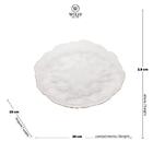 Prato Avulso 26cm Cristal Martelado Borda Dourada Taj