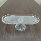 Prato Boleira Com Pé Home&co Oval Vidro 12x34x16cm Transparen