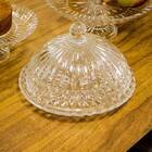 Prato Bolo 21x32x32cm Cristal Transparente Com Tampa