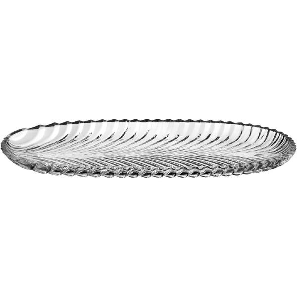 Prato Bolo Boleira Oval Home&co Eco Crystal X49x15cm Transpar