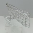 Prato Bolo Boleira Retangular Home&co Com Pé Eco Crystal 12x3