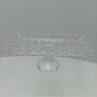 Prato Bolo Boleira Retangular Home&co Com Pé Eco Crystal 12x3